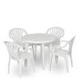 Set masa rotunda cu 4 scaune ATLANTIC - alb